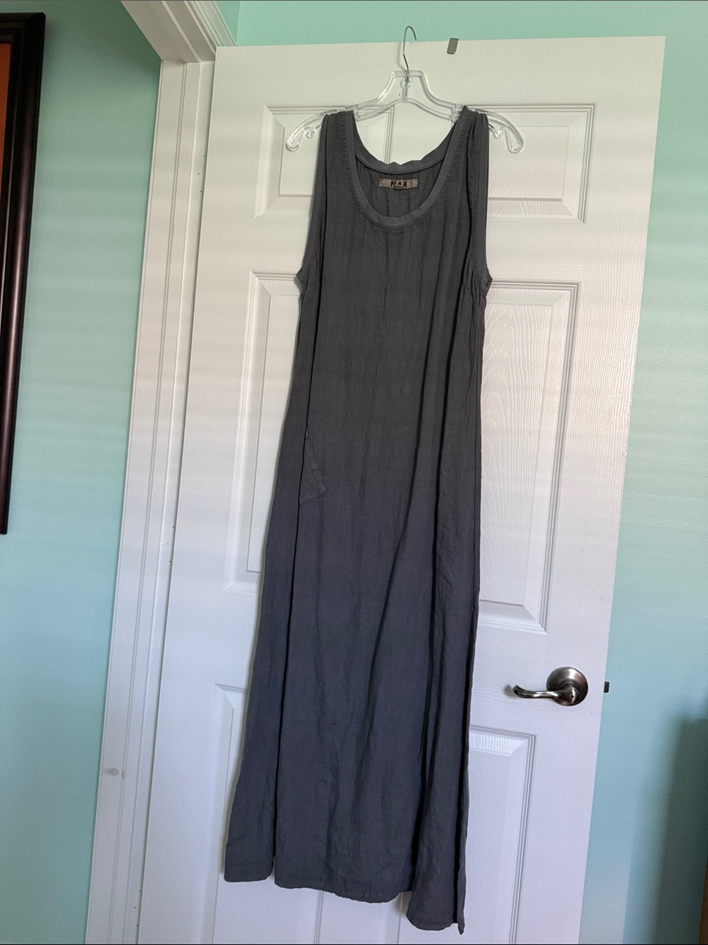 Sleeveless Long Maxi Dress in Charcoal Gray